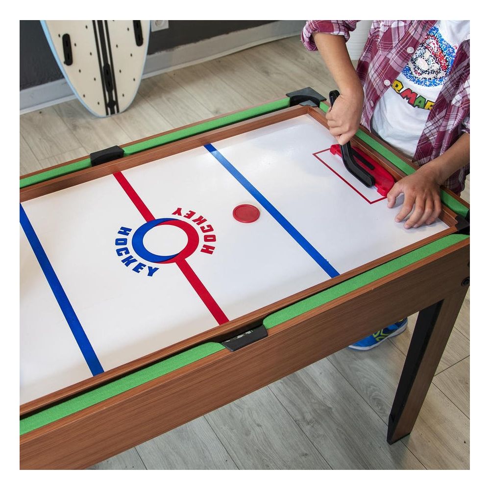 Table Multi Jeux 20 en 1 sur Pied, Multifonction avec Plateaux Modulables et Accessoires pour 20 jeux différents, 122x61x84 cm