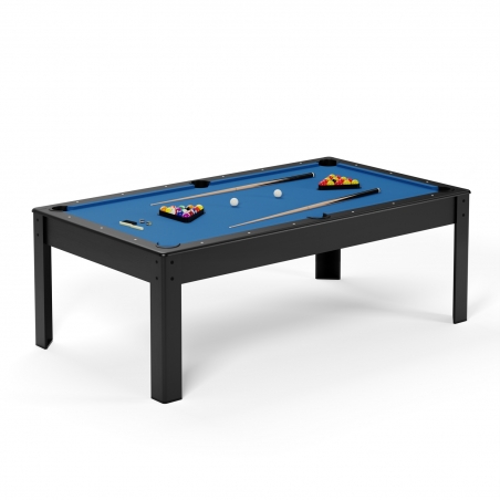 Billard Américain HARMONY 6Ft - 206,5 x 116,5 x 80 cm avec accessoires et plateau dînatoire - Couleur Noir Billard Américain HARMONY 6Ft - 206,5 x 116,5 x 80 cm avec accessoires et plateau dînatoire - Couleur Noir