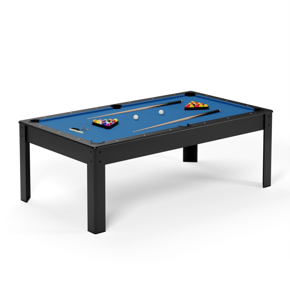 Billard Américain HARMONY 6Ft - 206,5 x 116,5 x 80 cm avec accessoires et plateau dînatoire - Couleur Noir