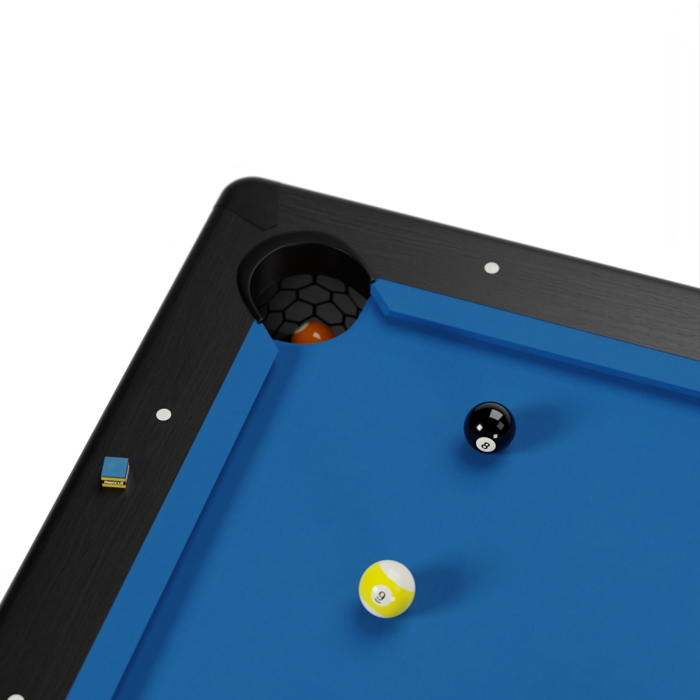 Billard Américain HARMONY 6Ft - 206,5 x 116,5 x 80 cm avec accessoires et plateau dînatoire - Couleur Noir