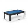 Billard Américain HARMONY 6Ft - 206,5 x 116,5 x 80 cm avec accessoires et plateau dînatoire - Couleur Noir Billard Américain HARMONY 6Ft - 206,5 x 116,5 x 80 cm avec accessoires et plateau dînatoire - Couleur Noir