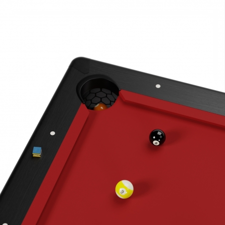 Billard Américain HARMONY 6Ft - 206,5 x 116,5 x 80 cm avec accessoires et plateau dînatoire - Couleur Noir Billard Américain HARMONY 6Ft - 206,5 x 116,5 x 80 cm avec accessoires et plateau dînatoire - Couleur Noir