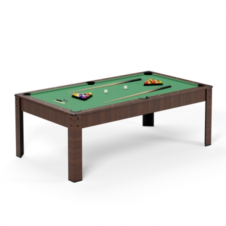Billard Américain HARMONY 6Ft - 206,5 x 116,5 x 80 cm avec accessoires et plateau dînatoire - Couleur Chêne Billard Américain HARMONY 6Ft - 206,5 x 116,5 x 80 cm avec accessoires et plateau dînatoire - Couleur Chêne