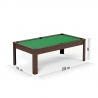 Billard Américain HARMONY 6Ft - 206,5 x 116,5 x 80 cm avec accessoires et plateau dînatoire - Couleur Chêne Billard Américain HARMONY 6Ft - 206,5 x 116,5 x 80 cm avec accessoires et plateau dînatoire - Couleur Chêne