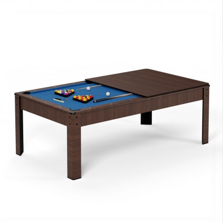 Billard Américain HARMONY 6Ft - 206,5 x 116,5 x 80 cm avec accessoires et plateau dînatoire - Couleur Chêne Billard Américain HARMONY 6Ft - 206,5 x 116,5 x 80 cm avec accessoires et plateau dînatoire - Couleur Chêne