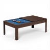 Billard Américain HARMONY 6Ft - 206,5 x 116,5 x 80 cm avec accessoires et plateau dînatoire - Couleur Chêne Billard Américain HARMONY 6Ft - 206,5 x 116,5 x 80 cm avec accessoires et plateau dînatoire - Couleur Chêne