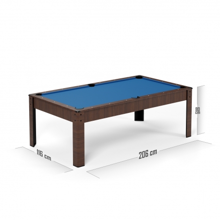 Billard Américain HARMONY 6Ft - 206,5 x 116,5 x 80 cm avec accessoires et plateau dînatoire - Couleur Chêne Billard Américain HARMONY 6Ft - 206,5 x 116,5 x 80 cm avec accessoires et plateau dînatoire - Couleur Chêne