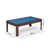 Billard Américain HARMONY 6Ft - 206,5 x 116,5 x 80 cm avec accessoires et plateau dînatoire - Couleur Chêne Billard Américain HARMONY 6Ft - 206,5 x 116,5 x 80 cm avec accessoires et plateau dînatoire - Couleur Chêne
