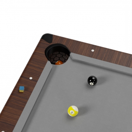 Billard Américain HARMONY 6Ft - 206,5 x 116,5 x 80 cm avec accessoires et plateau dînatoire - Couleur Chêne Billard Américain HARMONY 6Ft - 206,5 x 116,5 x 80 cm avec accessoires et plateau dînatoire - Couleur Chêne