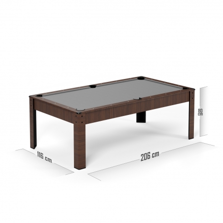 Billard Américain HARMONY 6Ft - 206,5 x 116,5 x 80 cm avec accessoires et plateau dînatoire - Couleur Chêne Billard Américain HARMONY 6Ft - 206,5 x 116,5 x 80 cm avec accessoires et plateau dînatoire - Couleur Chêne