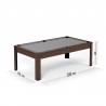 Billard Américain HARMONY 6Ft - 206,5 x 116,5 x 80 cm avec accessoires et plateau dînatoire - Couleur Chêne Billard Américain HARMONY 6Ft - 206,5 x 116,5 x 80 cm avec accessoires et plateau dînatoire - Couleur Chêne