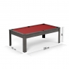 Billard Américain HARMONY 6Ft - 206,5 x 116,5 x 80 cm avec accessoires et plateau dînatoire - Gris Billard Américain HARMONY 6Ft - 206,5 x 116,5 x 80 cm avec accessoires et plateau dînatoire - Gris