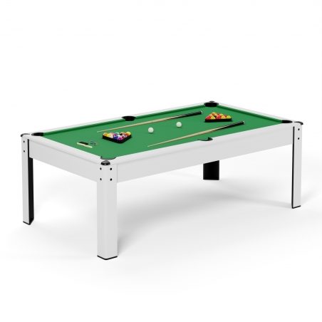 Billard Américain HARMONY 6Ft - 206,5 x 116,5 x 80 cm avec accessoires et plateau dînatoire - Couleur Ivoire Billard Américain HARMONY 6Ft - 206,5 x 116,5 x 80 cm avec accessoires et plateau dînatoire - Couleur Ivoire