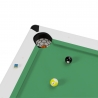 Billard Américain HARMONY 6Ft - 206,5 x 116,5 x 80 cm avec accessoires et plateau dînatoire - Couleur Ivoire Billard Américain HARMONY 6Ft - 206,5 x 116,5 x 80 cm avec accessoires et plateau dînatoire - Couleur Ivoire