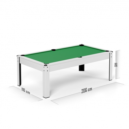 Billard Américain HARMONY 6Ft - 206,5 x 116,5 x 80 cm avec accessoires et plateau dînatoire - Couleur Ivoire Billard Américain HARMONY 6Ft - 206,5 x 116,5 x 80 cm avec accessoires et plateau dînatoire - Couleur Ivoire