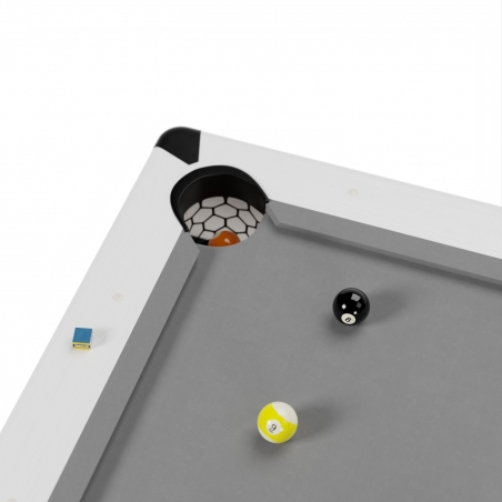 Billard Américain HARMONY 6Ft - 206,5 x 116,5 x 80 cm avec accessoires et plateau dînatoire - Couleur Ivoire Billard Américain HARMONY 6Ft - 206,5 x 116,5 x 80 cm avec accessoires et plateau dînatoire - Couleur Ivoire