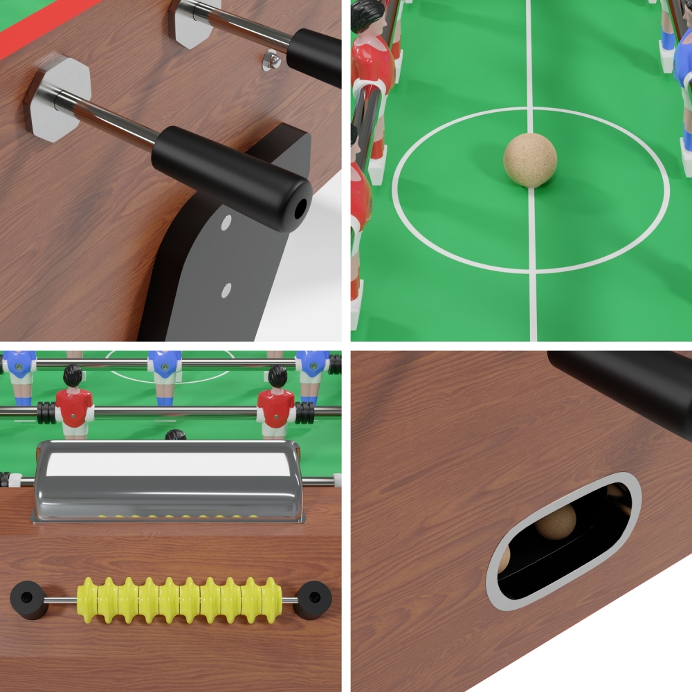 Babyfoot bistrot Derby chêne 148x75x94 cm