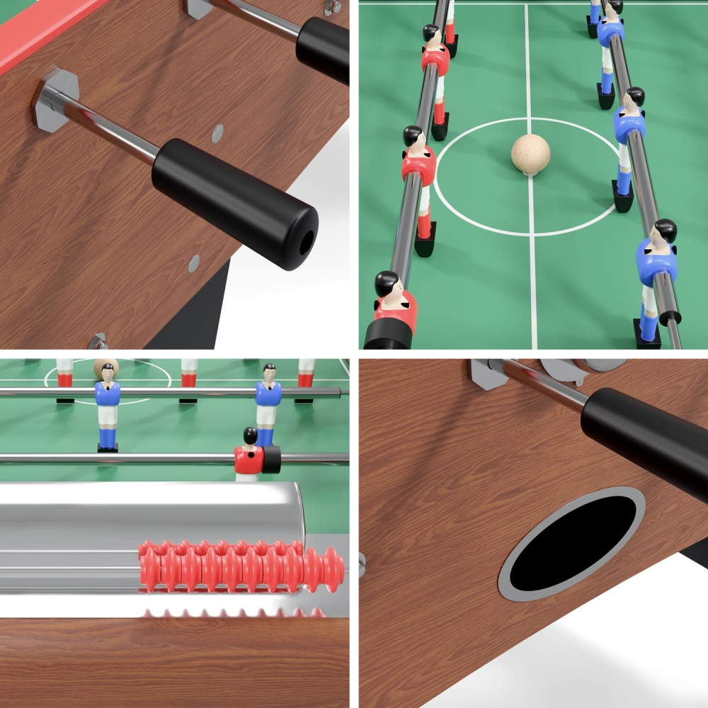 Babyfoot bistrot Sombréro chêne 151x77x91 cm