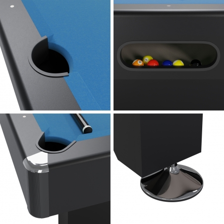 Billard americain plateau dinatoire et retour de boules - Tapis bleu