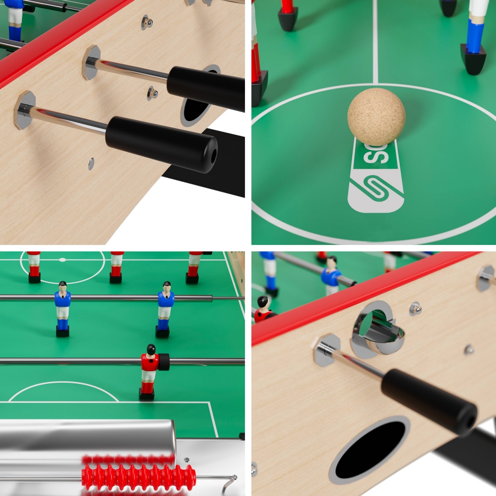 Baby-foot bistrot Mercato bois 151x77x91 cm