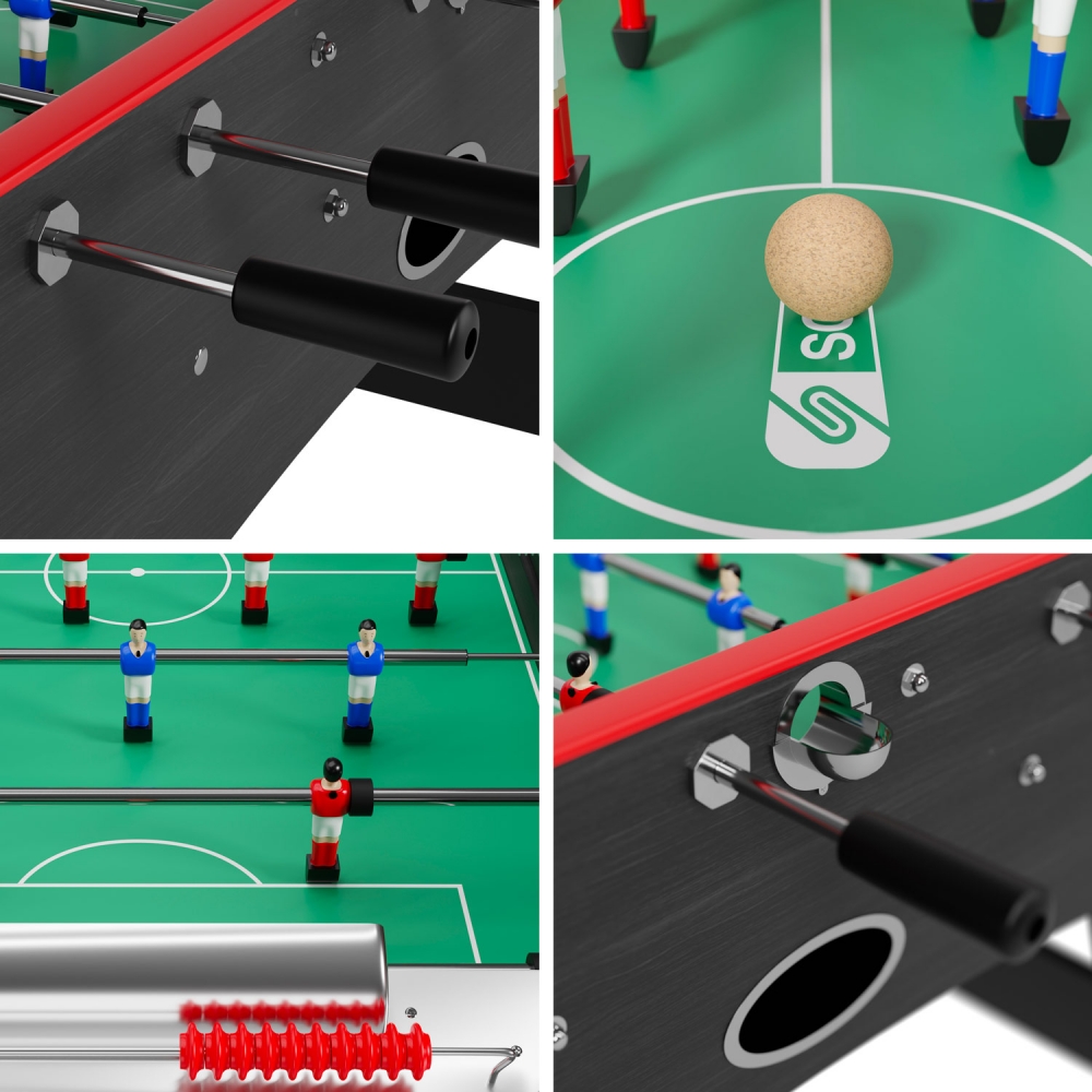 Baby-foot bistrot Mercato noir 151x77x91 cm