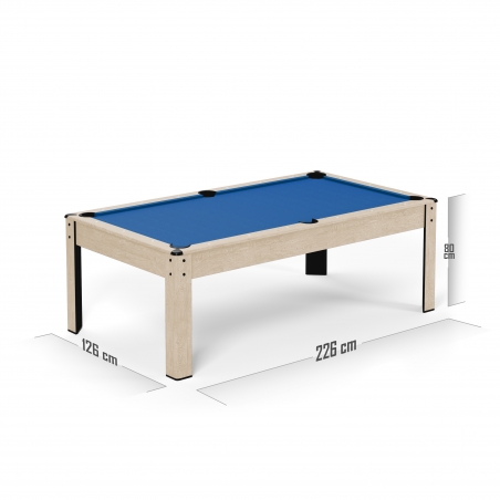 Billard convertible bois Chene 226 x 126cm - Ambiance