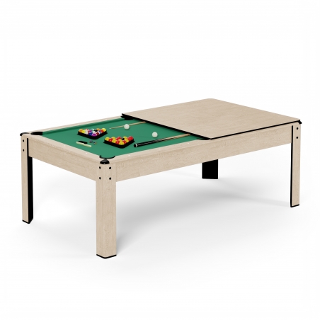 Billard convertible bois Chene 226 x 126cm - Ambiance Billard convertible bois Chene 226 x 126cm - Ambiance