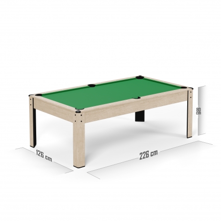 Billard convertible bois Chene 226 x 126cm - Ambiance Billard convertible bois Chene 226 x 126cm - Ambiance