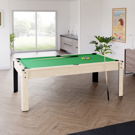 Billard convertible bois Chene 226 x 126cm - Ambiance Billard convertible bois Chene 226 x 126cm - Ambiance
