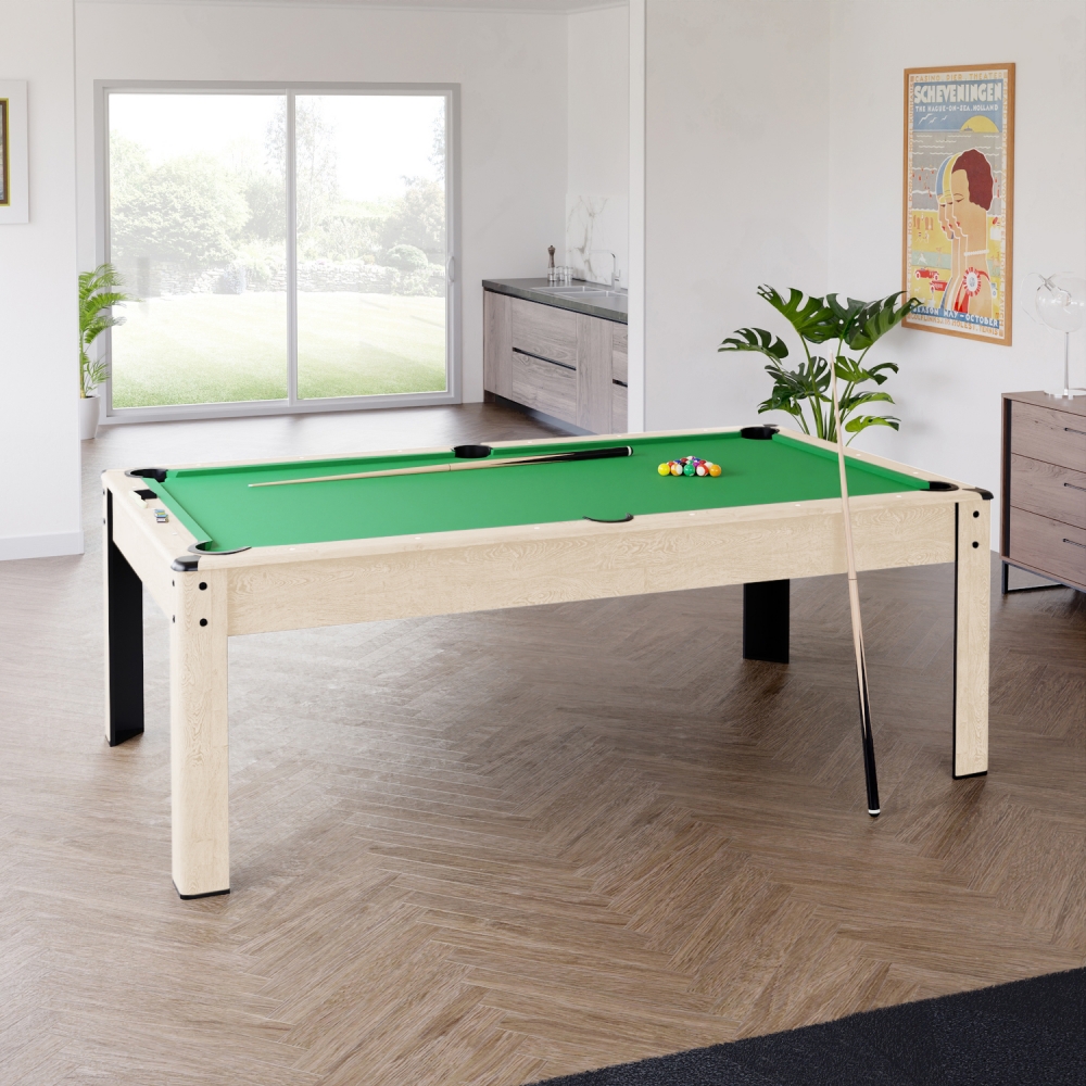 Billard convertible bois Chene 226 x 126cm - Ambiance