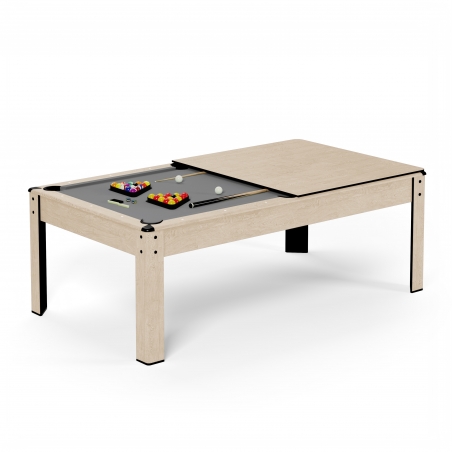 Billard convertible bois Chene 226 x 126cm - Ambiance Billard convertible bois Chene 226 x 126cm - Ambiance