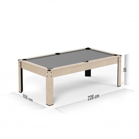 Billard convertible bois Chene 226 x 126cm - Ambiance Billard convertible bois Chene 226 x 126cm - Ambiance