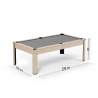 Billard convertible bois Chene 226 x 126cm - Ambiance Billard convertible bois Chene 226 x 126cm - Ambiance